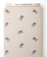 Tissu - Souris en combinaison dorée