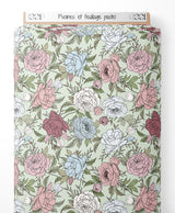 Tissu - Pivoines et feuillage pastel