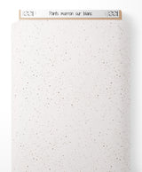 Tissu - Points marron sur blanc