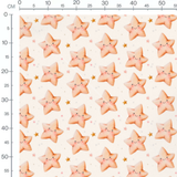 Tissu - Étoiles souriantes pastel