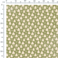 Tissu - Sapins et flocons beige