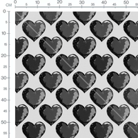 Tissu - Tissu Coeur Vintage Gris