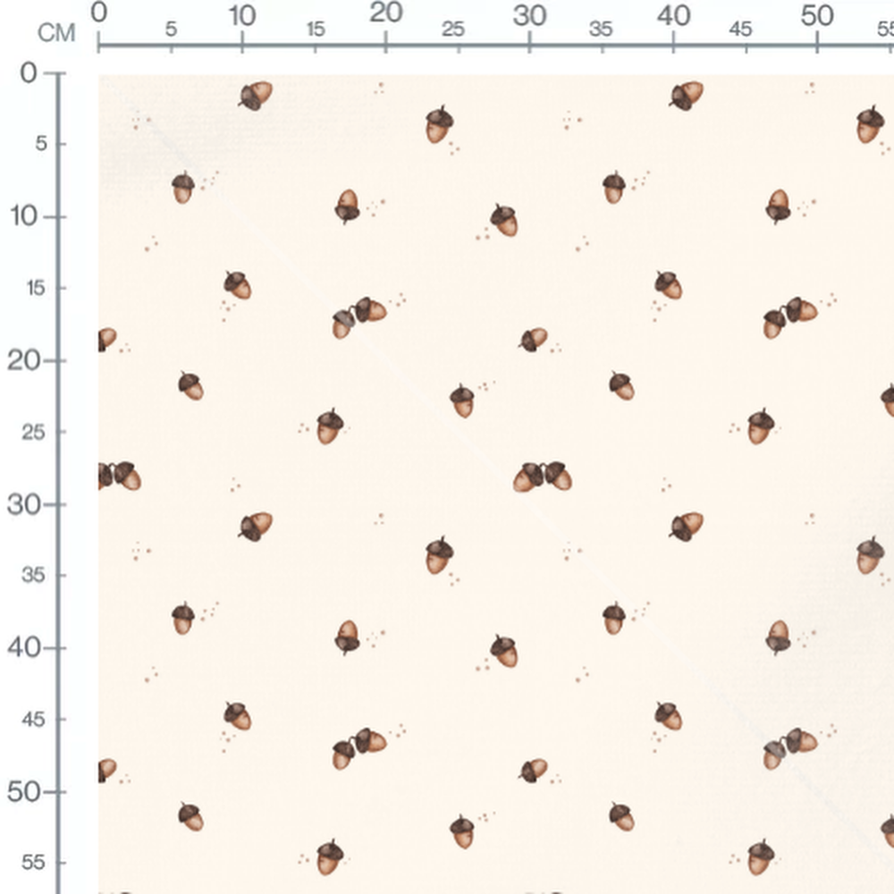 Tissu - Glands sur fond crème