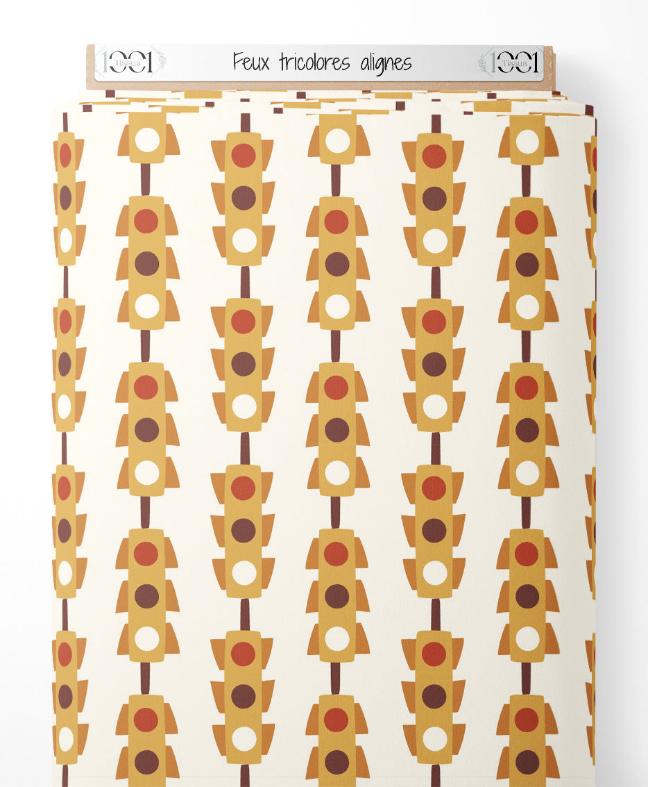 Tissu - Feux tricolores alignés