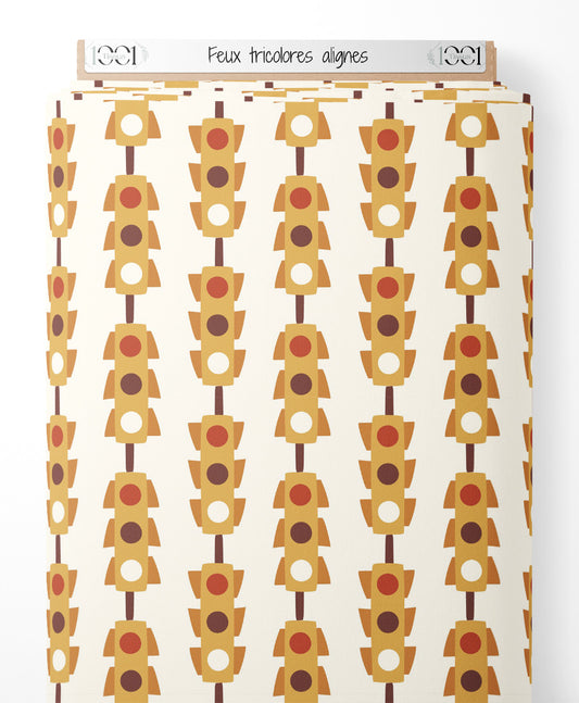 Tissu - Feux tricolores alignés