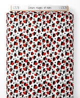 Tissu - Cœurs rouges et noirs