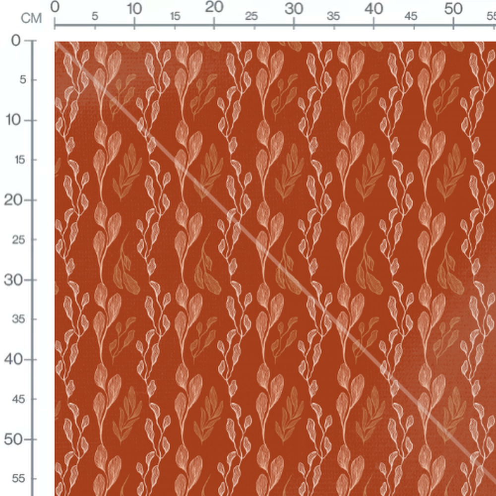 Tissu - Branches élancées blanches