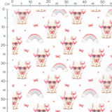 Tissu - Citrouilles géométriques crème