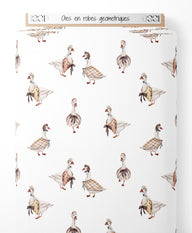 Tissu - Oies en robes géométriques