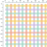 Tissu - Carreaux pastel multicolores