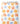 Tissu - Fleurs orange et bleues
