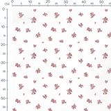 Tissu - Roses roses avec feuilles marron