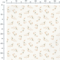 Tissu - Chats beige et poissons ludiques