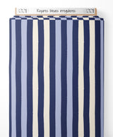 Tissu - Rayures bleues irrégulières