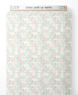 Tissu - Cercles pastel sur marbre