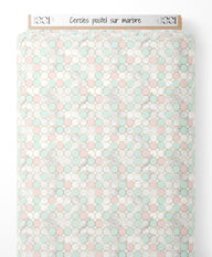 Tissu - Cercles pastel sur marbre