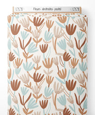 Tissu - Fleurs abstraites pastel