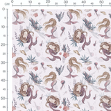 Tissu - Sirènes et méduses roses