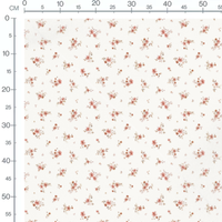 Tissu - Fleurs roses et beige doux