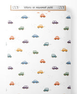 Tissu - Voitures en mouvement pastel