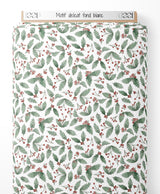 Tissu - Motif délicat sur fond blanc