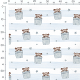 Tissu - Oursons et étoiles pastel