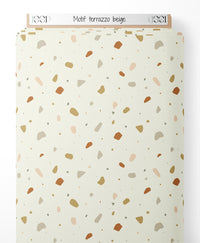 Tissu - Motif terrazzo beige