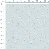 Tissu - Moutons et étoiles sur bleu