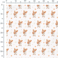 Tissu - Oursons et étoiles