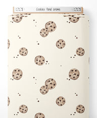 Tissu - Cookies sur fond crème