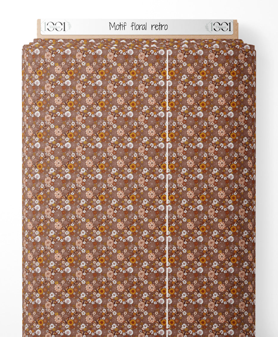 Tissu - Motif floral rétro