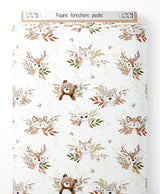 Tissu - Faune forestière pastel
