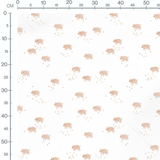 Tissu - Petits cochons sur fond blanc