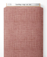 Tissu - Quadrillage rouge sur rose