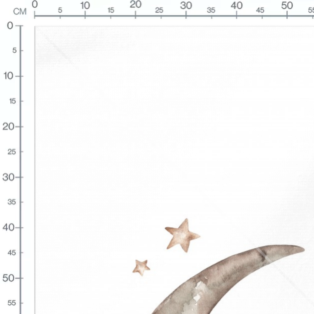 Tissu - Lapin rose et étoiles dorées