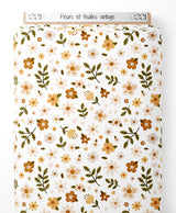 Tissu - Fleurs et feuilles vintage