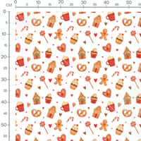 Tissu - Douceurs de Noël colorées