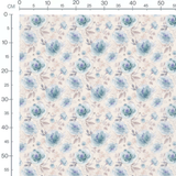 Tissu - Fleurs bleues et violettes doux
