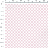 Tissu - Carreaux rose doux et blanc