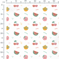 Tissu - Fruits souriants et colorés