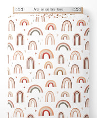 Tissu - Arcs-en-ciel tons terre