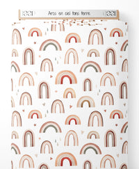 Tissu - Arcs-en-ciel tons terre