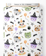 Tissu - Animaux en fête d'Halloween