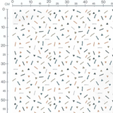 Tissu - Triangles et traits colorés