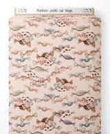 Tissu - Bonbons pastel sur beige