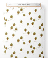 Tissu - Petits arbres verts