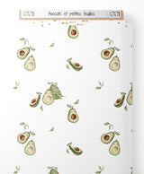 Tissu - Avocats et petites feuilles