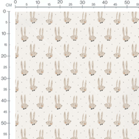 Tissu - Lapins noeuds papillon