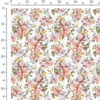 Tissu - Fleurs roses et violettes 2 2