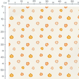 Tissu - Petites citrouilles oranges